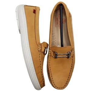 Marc Joseph | NIB Lexington Tan Nobuck Preppy Classic Leather Loafers Girl's 3.5